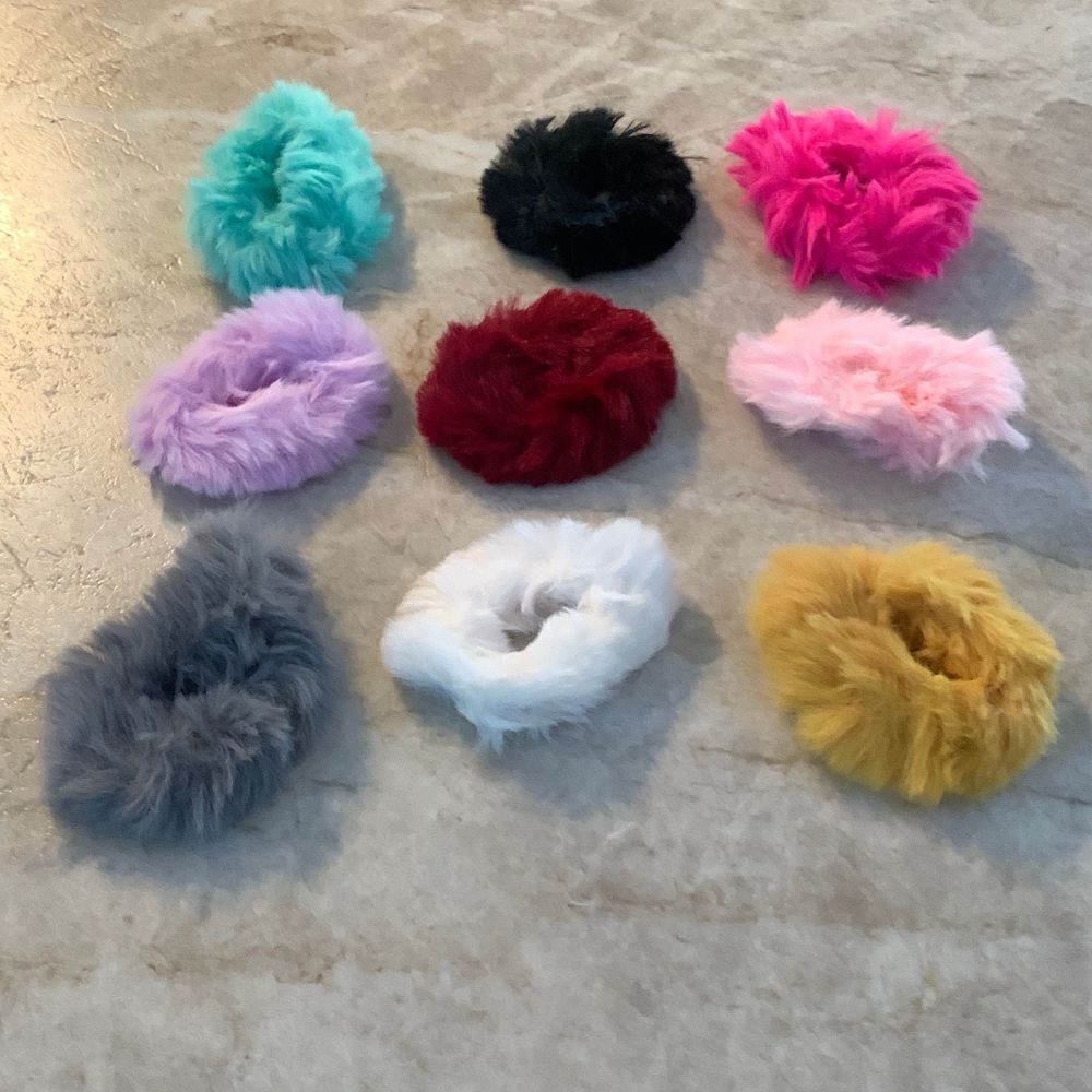 9 Faux Fur Scrunchies